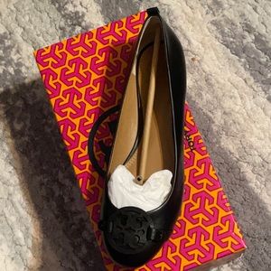 Leather Tory Burch Black Flats